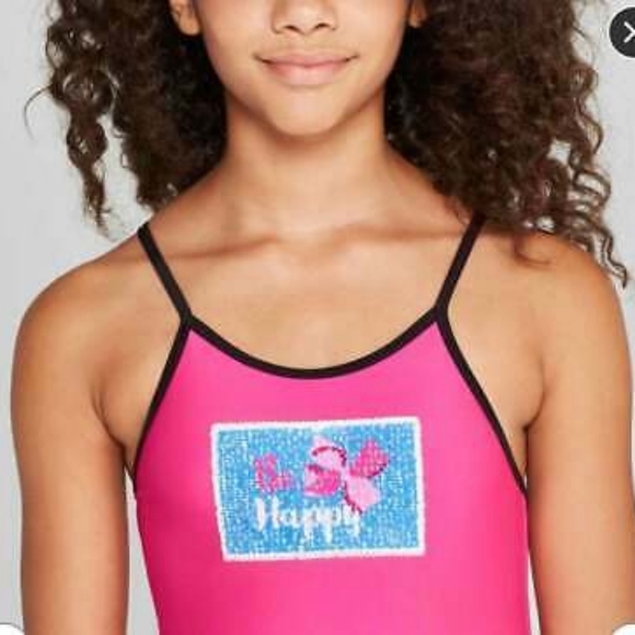 NWT Jojo Siwa Reversible Sequin Swimsuit Size Small - Picture 2 of 3